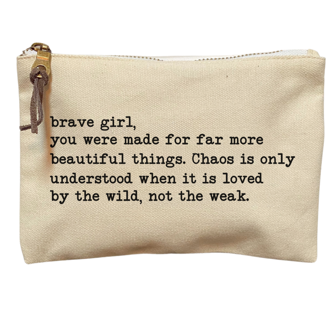 Brave Girl Canvas Pouch