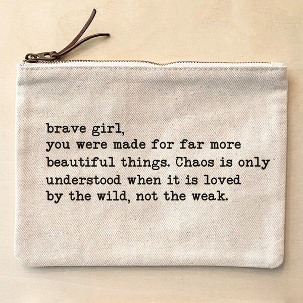 Brave Girl Canvas Pouch