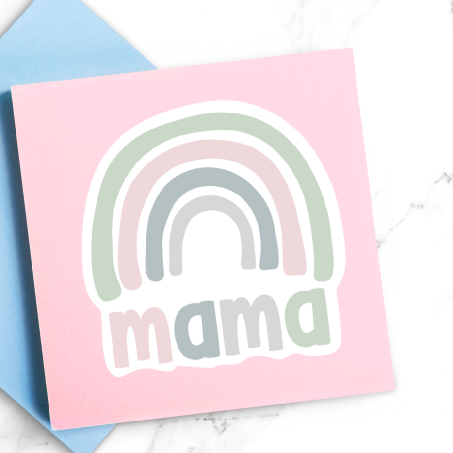 Mama rainbow sticker