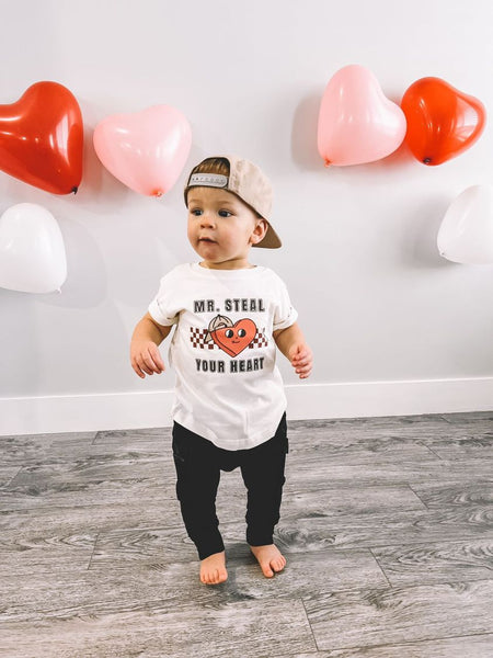 Mr. Steal Your Heart Bodysuit and Toddler Tee