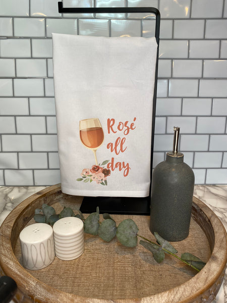 Rosé all day tea towel (Rose all day)