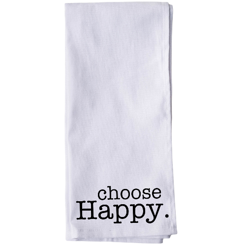Choose Happy Tea Towel